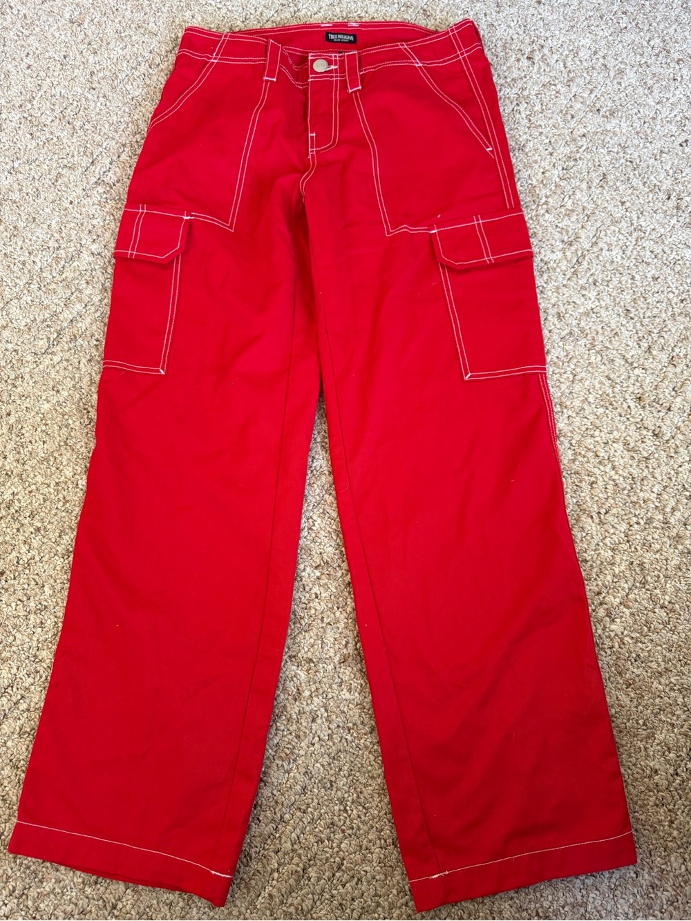 True religion military single stitch Cargo Pants size 27!